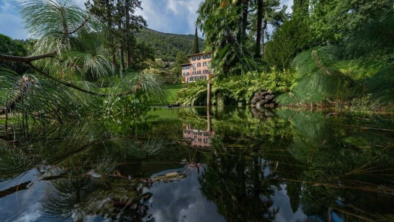 Enjoying the garden and landscaping of Villa Camilla Lake Como
