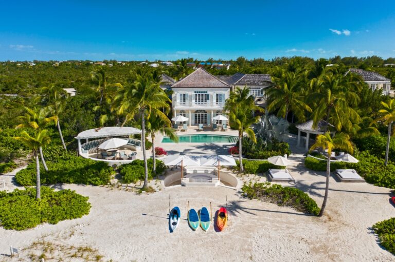 Coral House, a seven-bedroom beachfront villa on Grace Bay