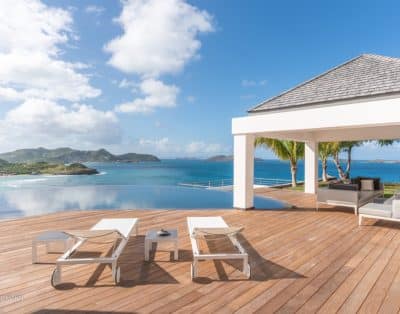 St Barts Villa Rentals – Luxury Villas in St Barths | Haute Retreats 9 Stunning ocean view from terrace