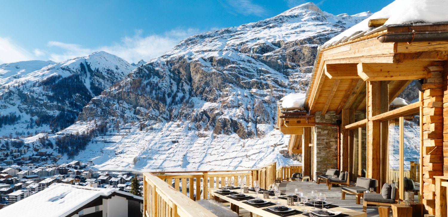 chalets in the Swiss Alps