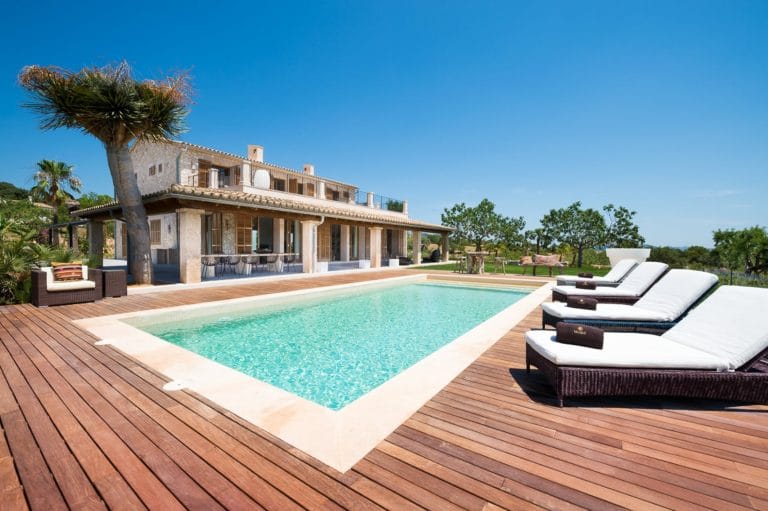 Pool and sun terrace at Can Gabriela, a villa on Mallorca