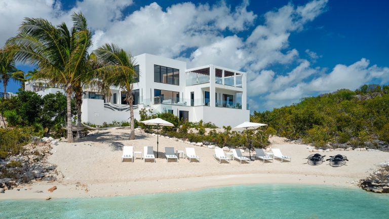 Villa Cielo, a four-bedroom wellness retreat above Chalk Sound lagoon