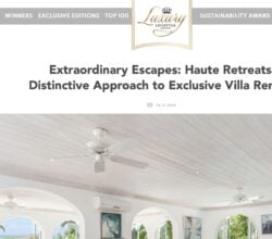 luxury lifestyle awards dinner Haute Retreats