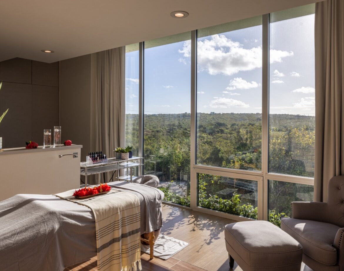 Anguilla Villas and Luxury Vacation Rentals 2 Serene spa room with nature view. in Anguilla