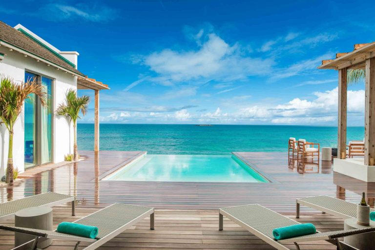 Dream Estate on Ambergris Cay, oceanfront pool on a private island