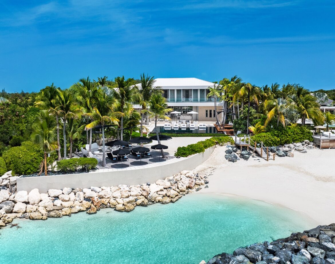 Tropical villa by the serene beach. Turks and Caicos