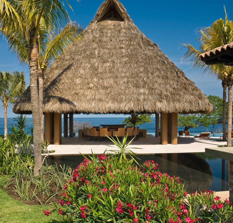 Punta Mita Villas & Luxury Vacation Rentals | Haute Retreats 10 Tropical villa with thatched roof Punta Mita villas