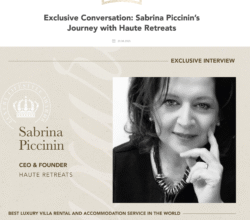 Press 4 interview piccinin Sabrina luxury lifestyle awards