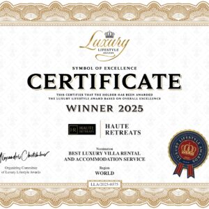 Luxury Villa Rentals and Mansions for Rent | Haute Retreats | 15 Certificate 2025