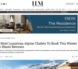 Press 3 Luxurious alpine chalets for winter retreats