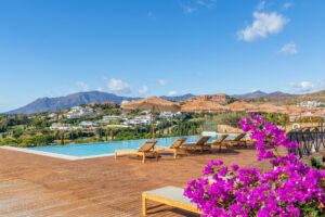 Villa in Marbella with mountain and golf course view