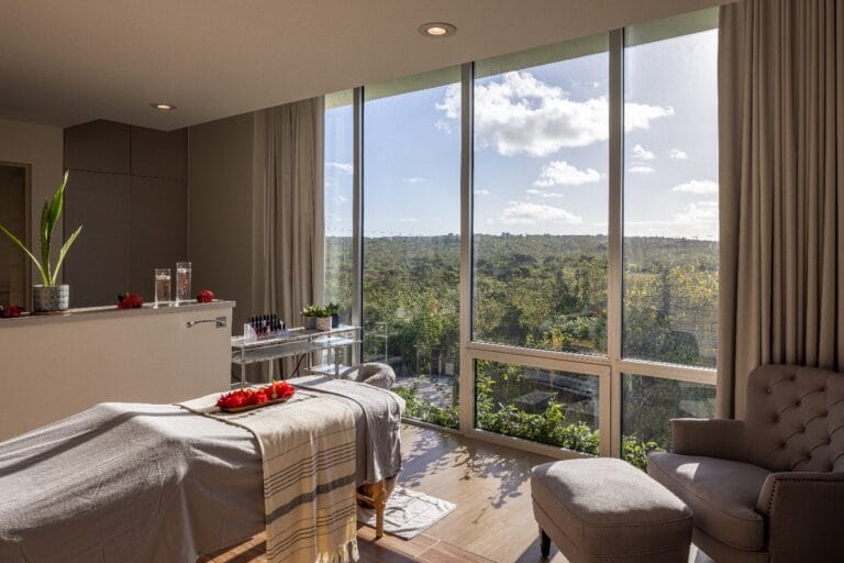 Spa treatment room with garden views at &Agrave;NI, Anguilla