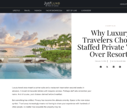 just luxe why luxury travelers choose luxury fully staffed villas over resorts - 