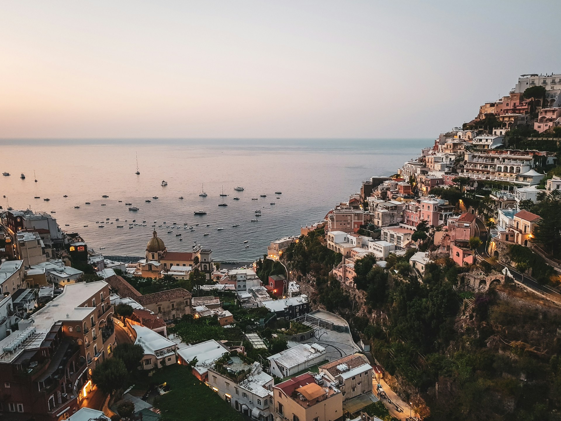 Where to stay in Amalfi Coast &mdash; Positano cliffside at dusk