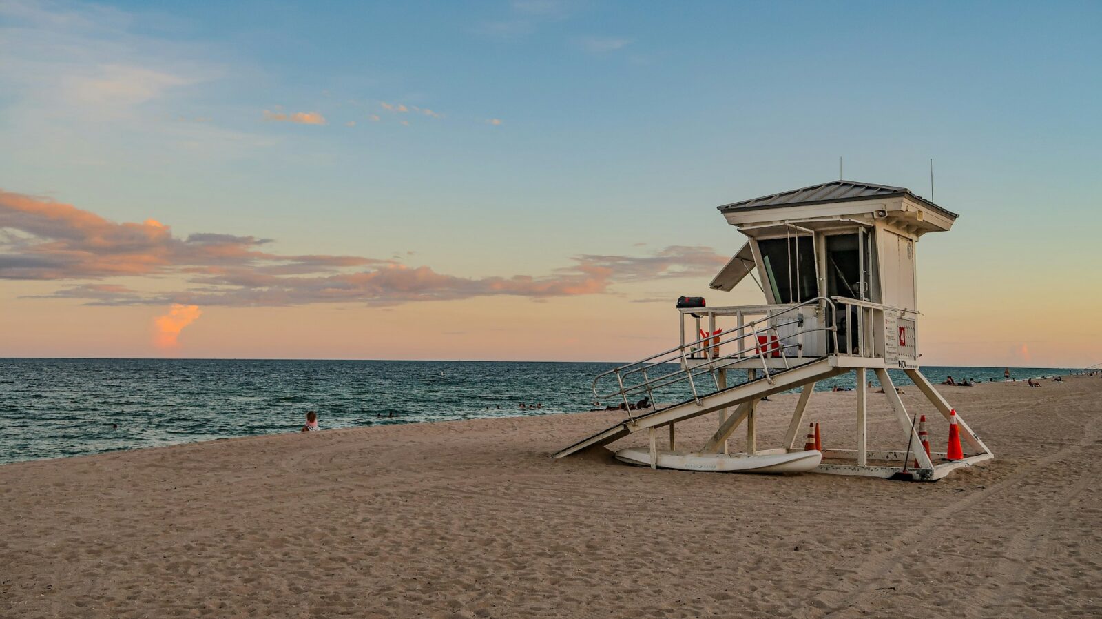Miami beach during sunset