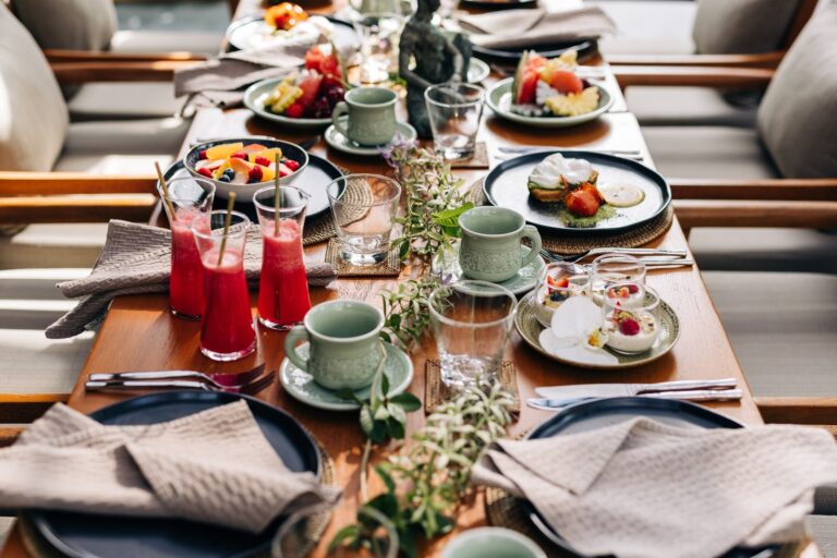 Luxury Villa Rentals and Mansions for Rent | Haute Retreats | 17 Breakfast laid out by a private chef on a villa terrace table