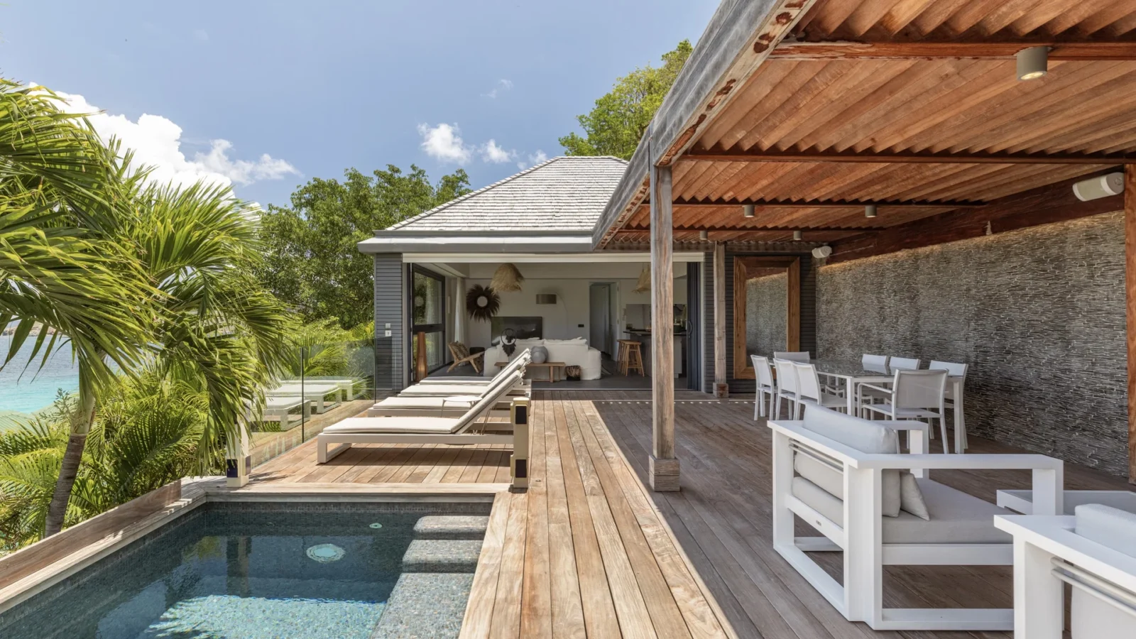 villa with Caribbean Sea views in st barts 