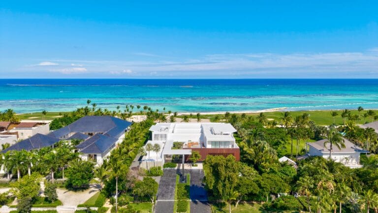 Aerial view of Las Olas and the beach in Punta Cana